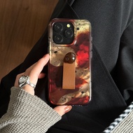 MERAH For iphone Case 17 Pro Max 16 Pro Max 15 Pro Max 14 Pro Max Double layer splash ink and red ph