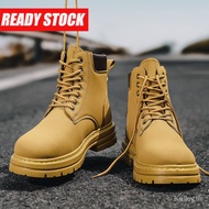 British style short boots Spring and winter Korean shoes High top Martin boots All-match men's casual work boots Car trendy shoes Casual boots Men's martin boots Work boots Martin