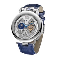 ⌚นาฬิกาข้อมือผู้ชายแฟชั่นไขลานเองนาฬิกากลไก Tourbillon ด้านหลังแบบโปร่งใสลายนาฬิกากลไกโชว์กลไกหรูหรา