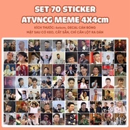 SET of 70 MEME ATVNCG sealing stickers • MEME ATVNCG stickers size 4x4cm pre-cut