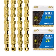 Mountain road variable-speed bicycle chain 8/9/10/11Quick Full Electroplating gold Boxed Chain24/27/