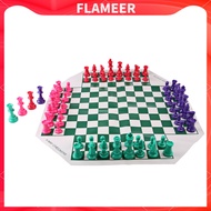 [FlameerMY] 4-Color Four Player Chess Set with Soft Chess Board for Kids and Adults