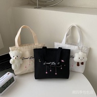 【maoganfe541.my】 小手提袋帆布女休闲小包布包上班手拎便当包学生饭盒袋拉链款  【0511HEzBCaZ4Q】