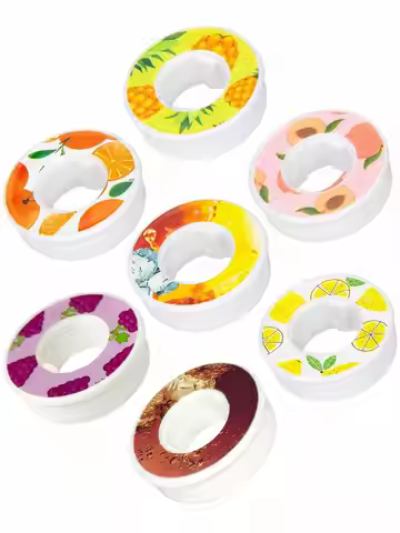 1pc Round Juice Drink Flavor Pod 0 Sugar 0 Calorie Flavor Ring Suitable For Plastic Water Bottles Sp