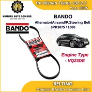 (1@pc) Original BANDO Alternator Fan Belt Aircond Belt for Nissan Teana J32 2.3 VQ23DE Tali Kipas - 