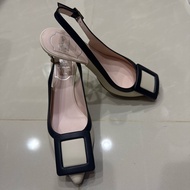 Roger Vivier黑白高跟涼鞋(近全新)