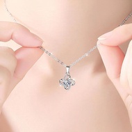 18k Gold Necklace Female Light Luxury Pendant All-Match Fashion Jewelry au750 Clavicle Chain New Yea