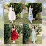 Eva Dreamy Dress - Red / Light Green / Light Pink / Light Blue [EUN STUDIO]