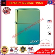 (MALAYSIA 🇲🇾) Classic High Polish Teal Zippo Lighter (49191ZL)  (Made in USA 1694)