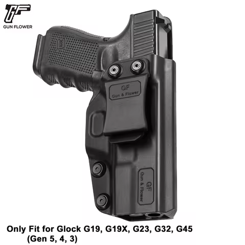 Only Fit for Glock G19, G19X, G23, G32, G45(Gen 5, 4, 3),Polymer Belt Carry Holster,Right Handed,Ins