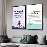 Wall Decoration Frame Block Frame Hadith Quotes 30x45cm