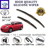 TOYOTA wish 2003' 3 section Silicone Car Wiper hybrid wiper silicone wiper