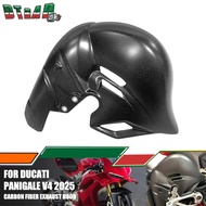 Exhaust Hood For DUCATI Panigale V4 V4S 2025 Carbon Fiber Exhaust Cover Protection Heat Insulation M