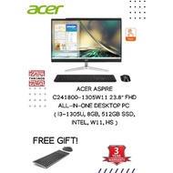 Acer Aspire C241800-1305W11 23.8" FHD All-In-One Desktop PC