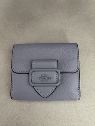 COACH 淺紫色皮革三摺銀包
