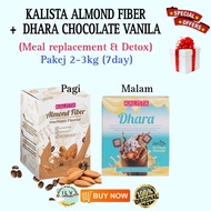 Kalista combo kurus Almond fiber + Detok Dhara coklat vanila