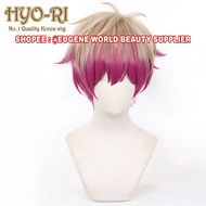 MERAH READY STOCK STYLED - WIG HAIR WIG FOR MEN SHORT STRAIGHT BLONDE RED RED WIG COSPLAY ANIME BLUE