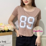 Oval Crop Top Number 89 / Women's Short Sleeve T-Shirt 89