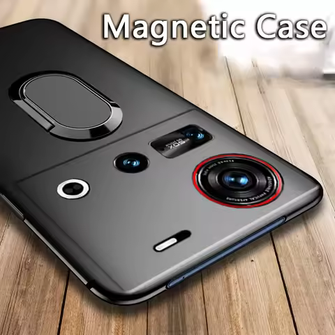 Skinlee Case For Nubia Z70 Z60 Ultra Car Magnetic Ring Silicone Soft Shockproof Shell For Nubia Z70S