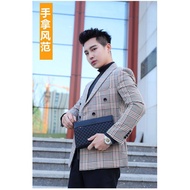 Clutch Bag Boys Clutch Bag Clutch Bag Men Casual Lychee Pattern Clutch Bag Men's Clip Bag Fashion Cl