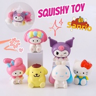 Cute Sanrio Relief Stress Doll Soft Squishy Toy Kawaii Cartoon Melody Kuromi Cinnamoroll Squeeze Sensory Toy Chrismas Gift