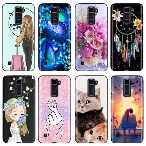 For LG K10 Case Cute Painted Cover Soft Silicone Matte Phone Case For LG K10 K420 K430 K 10 Back Cov