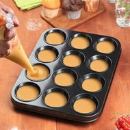 [Cash on Delivery] Circular Cupcake Muffin Mold Baking Pan 12 Holes - SP89