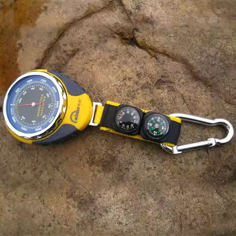 Multifunctional Altimeter, Altitude Meter, Barometer, Compass, Thermometer, Mountaineering, Battery 