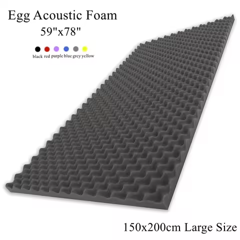 1PC 150x200cm Studio Acoustic Panels Sound Foam Egg Crate Soundproof Absorption Insulation Treatment