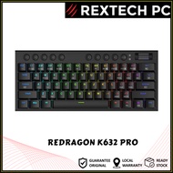 REXTECH REDRAGON K632 PRO Noctis 60% Wireless RGB Mechanical Keyboard