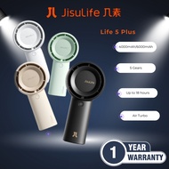 JISULIFE Handheld Fan Life 5 Plus USB 5 Speeds Portable Turbo Fan Strong Wind