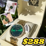 現貨包運費 Anne Klein祖母綠腕錶