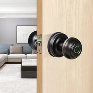 Room Wooden Door Ball Lock Smart Fingerprint Door Lock Electronic Door Lock with Key