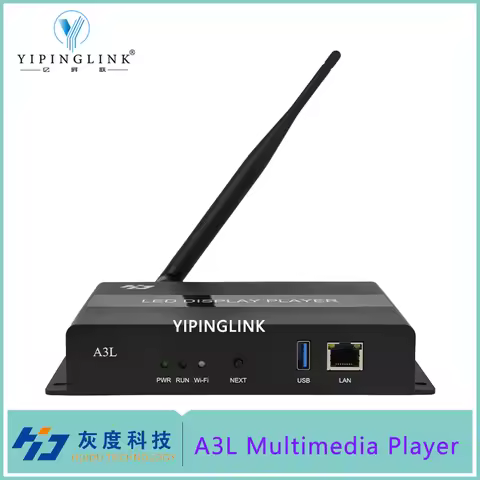Huidu A3L Multimedia Player Box with Loading Capacity 650,000 Pixels LED Display Controller for Full