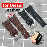 32mm Genuine Leather Strap for Diesel Watch Band for Women Men Belt Bracelet Soft Business Cowhide Watch Strap with Stainless Steel Buckle