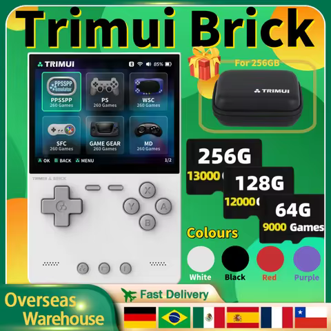 TRIMUI BRICK Handheld Game Console 3.2'' IPS Screen Linux System Trimui UI Metal Back Panel LED Ligh