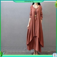 muslimah blouse long sleeve cotton liner maxi drees plus size 2021 cloth blouse wanita cotton jubah 