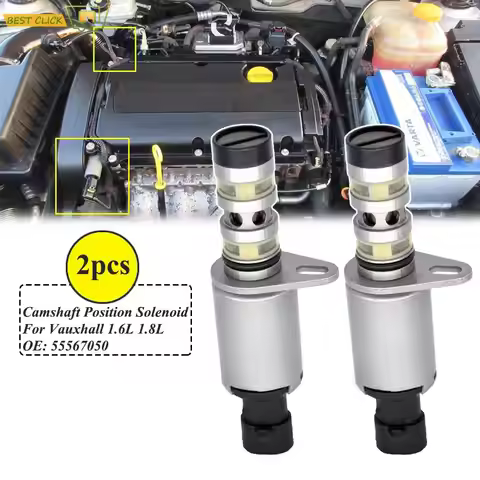 2Pcs Camshaft Cam Control Solenoid Valve For Chevy Saturn Astra Pontiac G3 Vauxhall Opel Mokka Astra