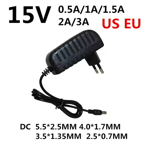 1PCS AC/DC Adapter DC 15V 0.5A 1A 1.5A 2A 3A AC 100-240V Converter Adapter Power 15 V Volt Charger P