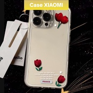 MAWAR MERAH Red Rose Motif Case Redmi Note 13 Pro Plus 5G 12 13 poco X5 X6 M6 Pro 5G C5 X3 GT M4 PRO