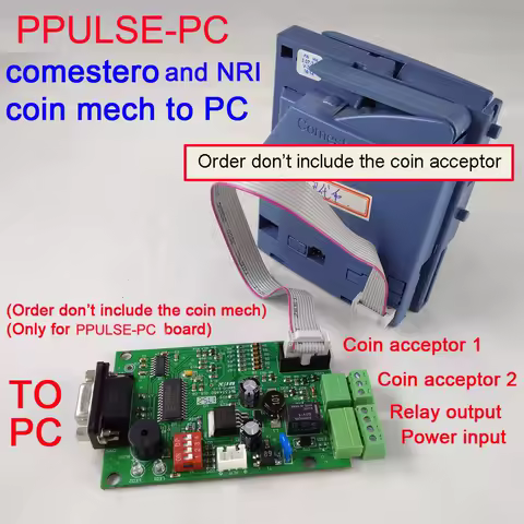 Pulse type comestero RM5 Coin acceptor NRI G-13 coin mech to PC interface for kiosk machine, vending