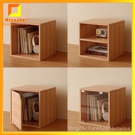 Desktop Small Cabinet Storage Cabinet Freely Combinable Grid Cabinet Tabletop Bookshelf with Doors B