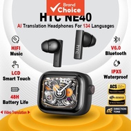 HTC NE40 AI6.0,LED,HiFi,,。  Fon Telinga Bluetooth 6.0 HTC NE40 AI dengan Skrin LED Pintar Kualiti Bu