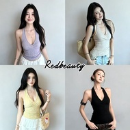 RedBeauty 4 Colors Sexy V-Neck Camisole For Women New Style Helps To Look Slim And Fit. Short And Mo