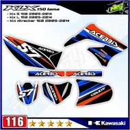Decal Sticker Striping Variasi Fullbody KLX 150 Lama 2009-2014 - Decal KLX L 150 Lama - Decal KLX S 