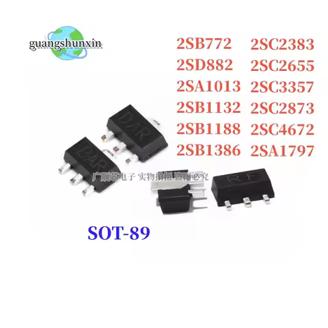 20PCS 2SB772 B772 SOT-89 2SD882 D882 2SA1013 2SB1132 2SB1188 2SB1386 2SC2383 2SC2655 2SC3357 2SC4672