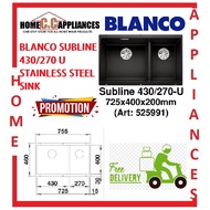 BLANCO SUBLINE 430/270 U STAINLESS STEEL SINK