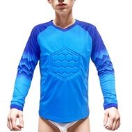 TAIKMD Boys Padded Goalie Long Sleeve Shirt Kids Goalkeeper Jersey Training Football Soccer Uniform 