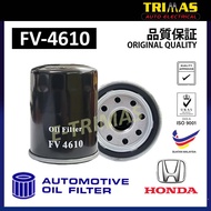 TRIMAS Oil Filter Honda City Civic Accord Jazz HRV CRV BRV Penapis Minyak Hitam Enjin Kereta FV-4610 15400-RTA-003