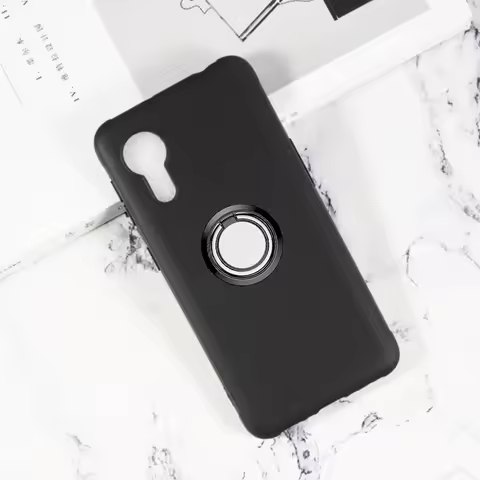 For Samsung Galaxy Xcover 5 Back Ring Holder Bracket Phone Case Phone TPU Soft Silicone Cover ON Xco